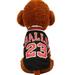 dog clothes pet t-shirt dog vest basketball jersey cool dog summer clothing Black S