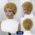 Short Curly Pixie Cut Wig Human Hair Wig for Black Women Full Machine Made Human Hair Short Wig Human Hair Glueless Wig Layered None Lace Wig