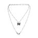 1pc Double-layer Pendant Necklace Non-skid Mask Chain Woman Jewelry