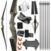 Black Hunter Takedown Longbow and Arrow Set American Hunting Longbow 60 Wooden Archery Bow Hunting Bow Right Hand 20-60lbs for Hunting or Targeting
