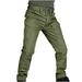 Honeeladyy Mens Outdoor Tactical Pants Rip Stop Lightweight Waterproof Military Combat Cargo Work Hiking Pants Valentines Day Gifts for Boyfriend Army Green L