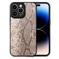 Snake Skin Case Compatible with Apple iPhone 13 Pro Snake Skin Print Phone Case PU Leather Cover Case Crocodile Texture Soft Back Phone Cover for iPhone 13 Pro 6.1 inch Gray
