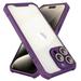 Decase Clear Phone Case For Apple iPhone 15 Plus Hard Acrylic Soft TPU Bumper Shockproof Transparent Cover with Camera Lens Protector Protector Anti-Yellowing Ultra Slim Case Cover Purple