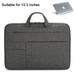 Lightweight Waterproof 13.3 /15.6 Inch Laptop Case Laptop Bag With Shoulder Strap Laptop Bag Dark Grey 13.3Inches