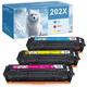 3-Pack CF501X CF502X CF503X Color Toner Cartridge 202A 202X Toner Cartridges Replacement for HP Color Laserjet Pro MFP M281fdw Toner M281cdw Cartridges M254 Series | Cyan Magenta Yellow