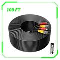 CJP-Geek 100FT Pre-Made All-in-One BNC Video And Power Cable Weatherproof And Fire Rated Simple Installation Cable Wire Replacement For Security Camera CCTV DVR Surveillance System