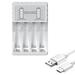 4 Slot Battery Charger USB for AAA/AA Rechargeable Batteries With LED Indicator