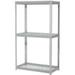 Global Industrial B2296865 84 x 96 x 24 in. Expandable 3 Level Starter Rack with Wire Deck Gray