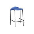 Qty 6 - Educate Polypropylene Low Back Stools, 56h (cm), Black Frame, Blue Shell