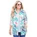 Plus Size Women's Liz&Me® Buttonfront Shirt by Liz&Me in Multi Tie Dye Paisley (Size 3X)