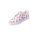 Extra Wide Width Women's The Bungee Slip On Sneaker by Comfortview in White Floral (Size 7 1/2 WW)