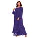 Plus Size Women's Off-The-Shoulder Sundrop Maxi Dress by June+Vie in Midnight Violet (Size 14/16)