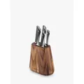 Jamie Oliver by Tefal Acacia Wood Filled Knife Block Set, 6 Piece