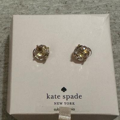 Kate Spade Jewelry | New Kate Space New York Cz Diamond Studs | Color: Gold/Silver | Size: Os