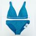 Michael Kors Swim | Michael Kors Cyan Geometric Bikini | Color: Blue | Size: L