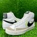 Nike Shoes | Nike Blazer Mid 77 Double Check White Vapor Green Size 5y / Women’s 6.5 | Color: Black/White | Size: 6.5