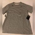Nike Shirts | Nike Dri Fit The Nike Tee Adult Large Short Sleeve Shirt New With Tags | Color: Gray | Size: L
