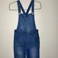 Madewell Jeans | Madewell | Light Denim Side Zipper Overalls | Straight Leg Raw Hem Jeans Size M | Color: Blue | Size: Medium