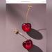 Anthropologie Jewelry | New Colors Anthro Cherry Drop Earrings | Color: Gold/Red | Size: Various