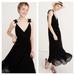 Madewell Dresses | Madewell Ruffle-Strap Midi Faux Wrap Dress In Black Petite 6p | Color: Black | Size: 6p