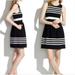 Madewell Dresses | Madewell Afternoon Dress In Saltwater Stripe Black And White Fit And Flare Xs | Color: Black/White | Size: Xs