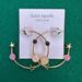 Kate Spade Jewelry | Kate Spade Gold Plated On The Rocks Pink Black Stone Star Hoop Drop Earrings $79 | Color: Gold/Pink | Size: Os