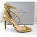 Jessica Simpson Shoes | Jessica Simpson Myelle Dress Strappy High Heel Sandals Zip Gold Metallic Size 9 | Color: Gold | Size: 9