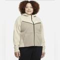 Nike Jackets & Coats | Nike Women Tech Fleece Windrunner Full Zip Jacket Khaki Black Da2044-206 Size 3x | Color: Cream/Tan | Size: 3x