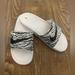 Nike Shoes | New! Nike Women’s Zebra Print Slides Sandals Size 7 | Color: Black/White | Size: 7