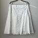 Burberry Skirts | Burberry London White Floral Eyelet Side Zip A-Line Knee Length Skirt Size 8 | Color: White | Size: 8