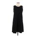 Gap Casual Dress - Shift Scoop Neck Sleeveless: Black Solid Dresses - Women's Size Medium