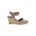 Kelly & Katie Wedges: Gray Solid Shoes - Women's Size 9 - Almond Toe