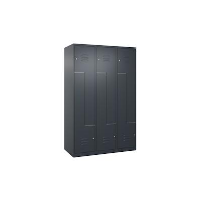 C+P Z-Spind Classic PLUS bodenstehend, 6 Abteile, HxBxT 185x120x50cm, Zylinderschloss, Anthrazit von PROREGAL Image