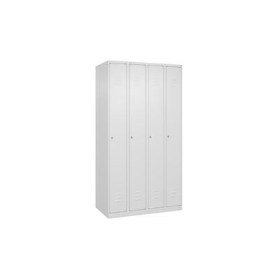 C+P Spind Classic PLUS, 4 Abteile, HxBxT 185x100x50cm, Zylinderschloss, Verkehrsweiß von PROREGAL Image