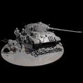 1/48 (with tank) WWII Tank Soldier Resin Model Kit Unpainted and Unassembled Miniature Resin Model Kit //A1Fj-5