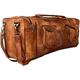 GifteQ Handmade Leather Duffel Bag Extra Large Square Duffel Travel Gym Sports Weekender Luggage Bag For Men & Women, Brown, 76.20 cm, Travel Duffle