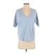 Rag & Bone Short Sleeve T-Shirt: Blue Tops - Women's Size X-Small