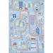 Blue Rectangle 7' x 9' Area Rug - Zoomie Kids Chalea Kids Town Machine Washable Area Rug Polyester | Wayfair 7A5FA7A07ED14ED2AE1C66BC90731A29