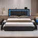 Ivy Bronx Keior Platform Storage Bed Wood & Upholstered/ in Black | 44.1 H x 79.2 W x 83.3 D in | Wayfair F7CDC5B45D144432BCC8C023BC7B3CDB