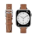 Bracelet en cuir double tour pour Apple Watch Ultra Band IWatch Series 7 6 SE 5 4 38mm 40mm