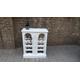 Superb Solid Pine Wine Rack Grape Motif Side Table in Farrow and Ball Wimborne White.