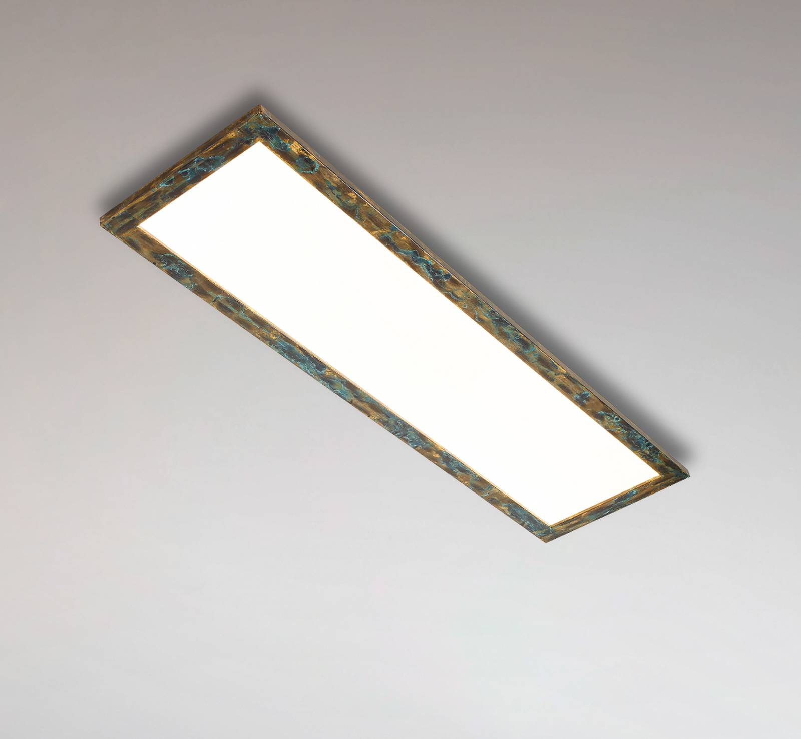 LED Panel Aurinor Quitani, bronze / altmessing, für Wohn- / Esszimmer, Aluminium, Modern, LED Deckenleuchte Image