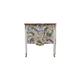 Louis XV style 3 drawer chest with exotic birds design and natural marble top