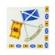 Premium Scottish Flags Luncheon Napkins ( Pack of 20 ) - Saltire & Lion Rampant Designs - 33x33cm