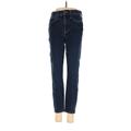 Madewell Jeggings - High Rise Straight Leg Boyfriend: Blue Bottoms - Women's Size 25 - Indigo Wash