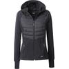 Strickfleecejacke DEPROC ACTIVE "ELMCOURT III WOMEN", Damen, Gr. 44 (L), schwarz, 100% Polyester, sportlich, figurbetont, Langarm gerader Abschluss mit innenliegendem Gummizug, Jacken, auch in Großen Größen erhältlich