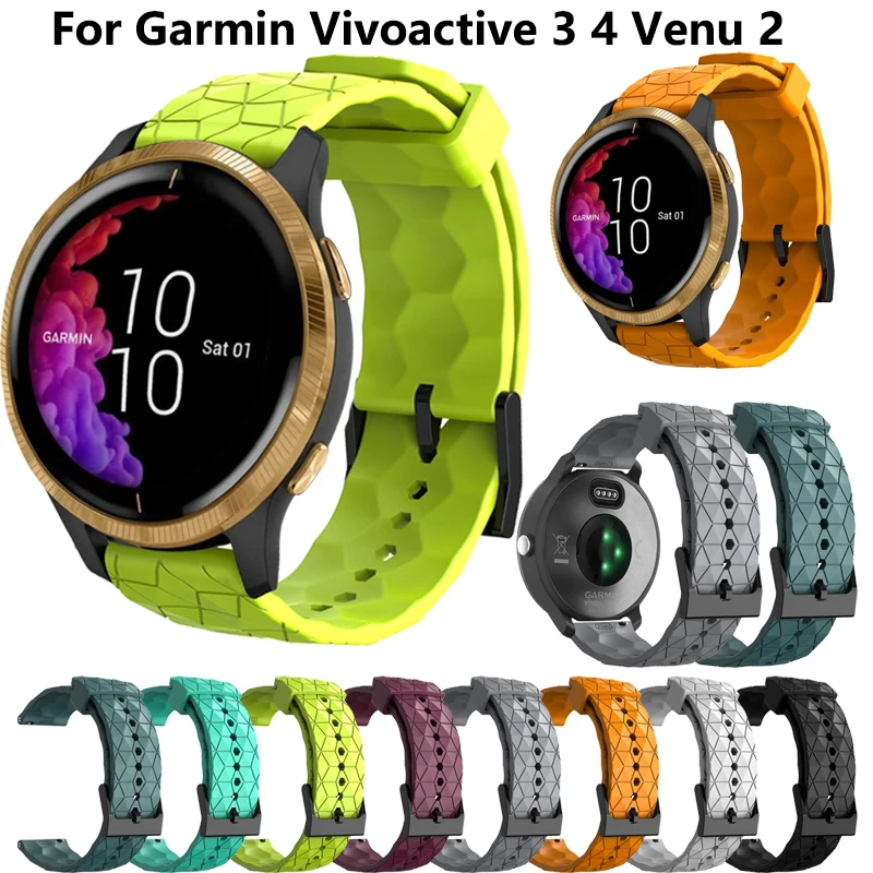 20mm 22mm Druckband Für Garmin Vivoactive 3 4 Band Uhr Venu 2 2s SQ Forerunner 645 silikon Armband SmartWatch Armband Image