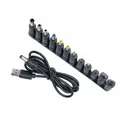 Cavo di alimentazione USB da 5 V a CC 12 in 1 Cavo di ricarica universale da USB a jack CC Cavo di alimentazione Adattatore connettore Spina da 5,5 x 2,5 mm