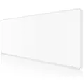 Tappetino per mouse grande Tappetino da gioco esteso bianco avorio con bordi cuciti Tappetini da scrivania Base antiscivolo Tastiera per computer Tappetino grande per laptop