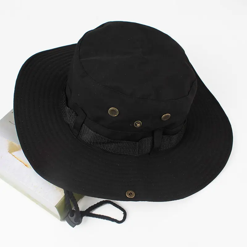 Sonnen hüte für Männer Outdoor-Angel kappe breite Krempe Anti-UV-Schutz Frauen Eimer Hut Sommer Wandern Fischer Mützen Image